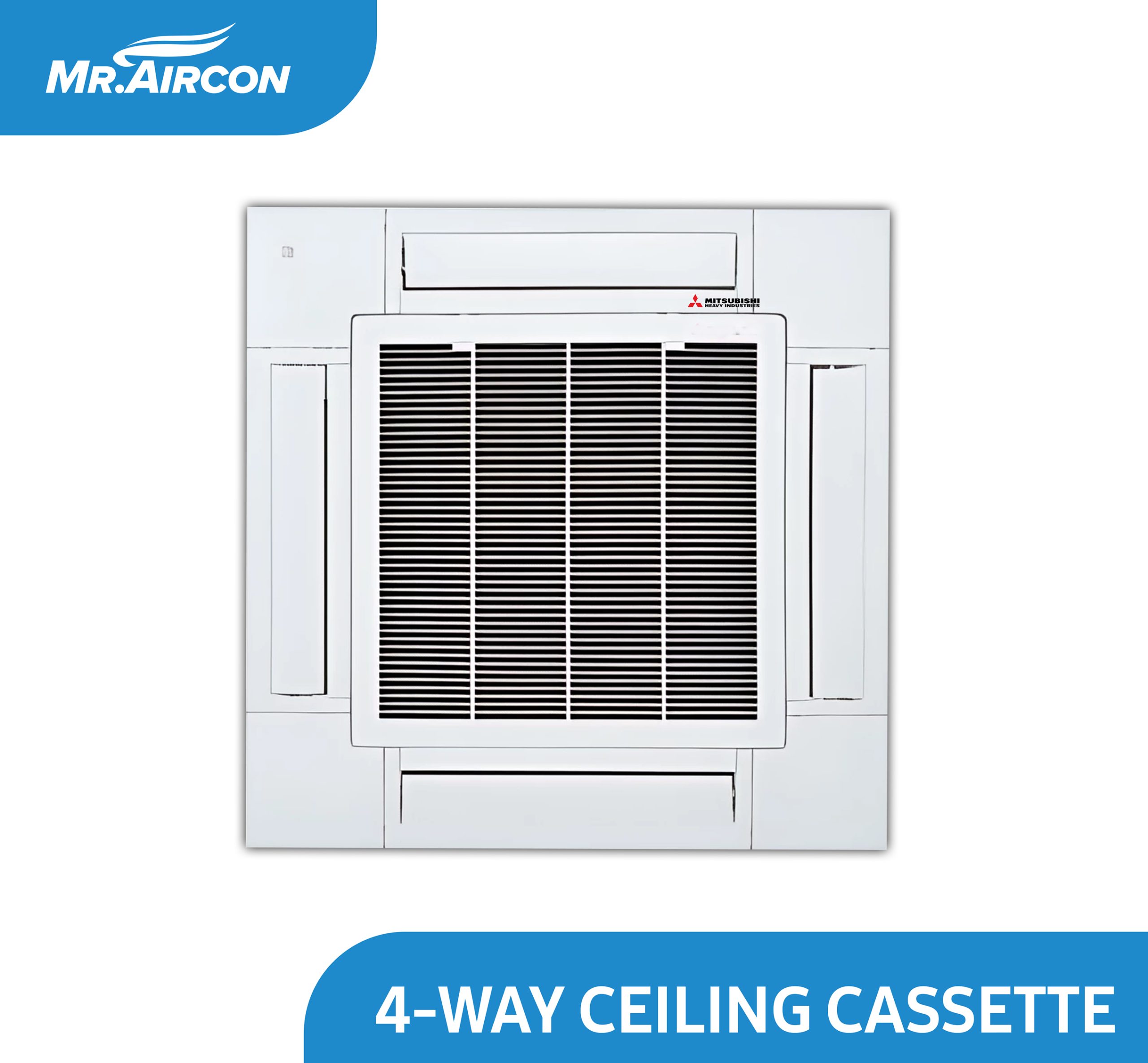 Mitsubishi Ceiling Cassette Inverter Aircon 3HP Wired Controller